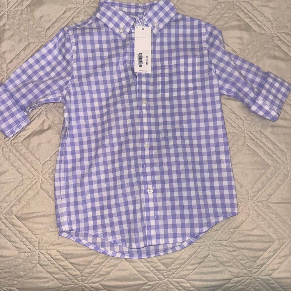 Janie and Jack | Gingham Poplin Shirt